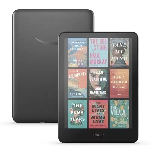 Introducing Amazon Kindle Colorsoft Signature Edition (32 GB) With color display, auto-adjusting front light, wireless charging, and long battery life - Metallic Black