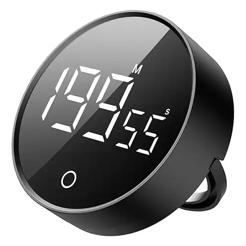 EooCoo Digital Timer with Large Bright Display, 199 Minute Countdown Countup Timer Strong Magnetic Back, Easy Operation - Perfect for Kitchen, Classroom, and Workout