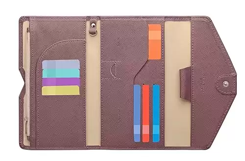 ZOPPEN Mulit-purpose Rfid Blocking Passport Holder Travel Wallet (Ver.4) Passport and Vaccine Card Holder ComboTri-fold Document Organizer Travel Essentials